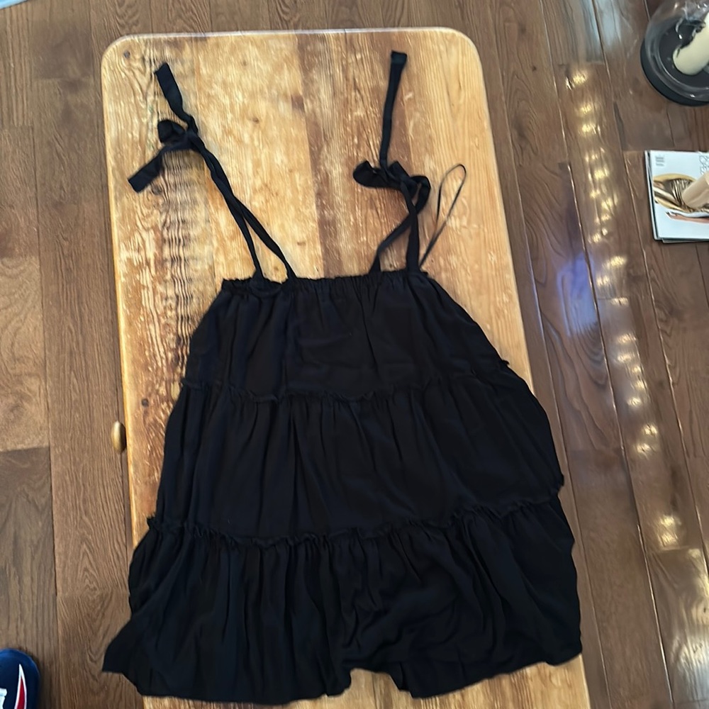 Black Mini Tiered Dress